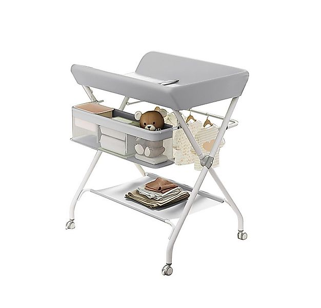 GarveeMore Wickeltisch Klappbare,Mobiler Wickeltisch Mit Lagerregal und Abl günstig online kaufen