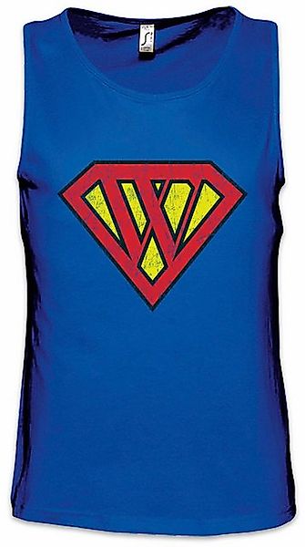 Urban Backwoods Tanktop Super W Ärmelloses T-Shirt Buchstabe Initialen Vorn günstig online kaufen