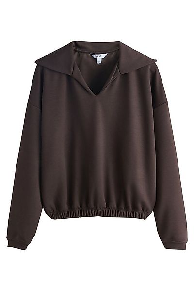 Next Langarm-Poloshirt Fließendes Langarm-Oberteil mit Polokragen (1-tlg) günstig online kaufen