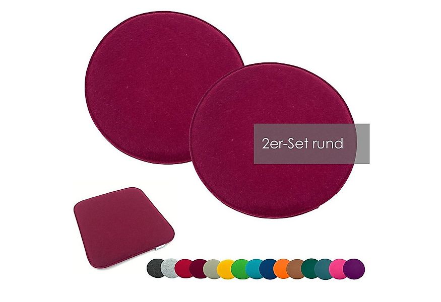 heimtexland Sitzkissen Filz Sitzauflage Stuhlkissen Bankkissen abwaschbar, günstig online kaufen