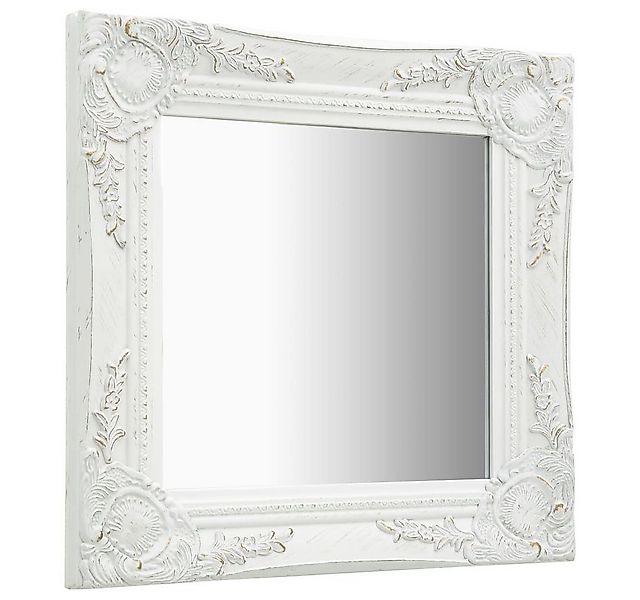 furnicato Wandspiegel im Barock-Stil 40x40 cm Weiß (1-St) günstig online kaufen
