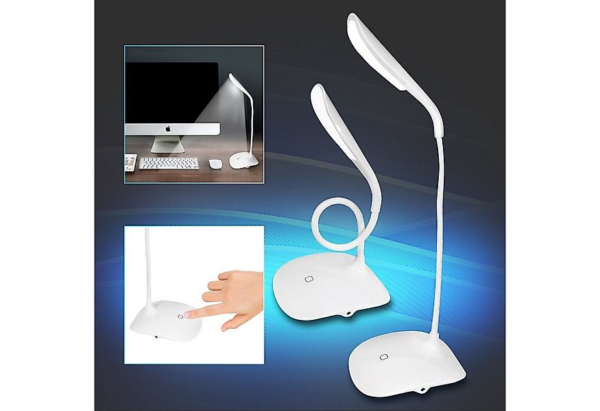 EAXUS LED Schreibtischlampe Tischleuchte flexibel biegbar, 3 Helligkeitsstu günstig online kaufen