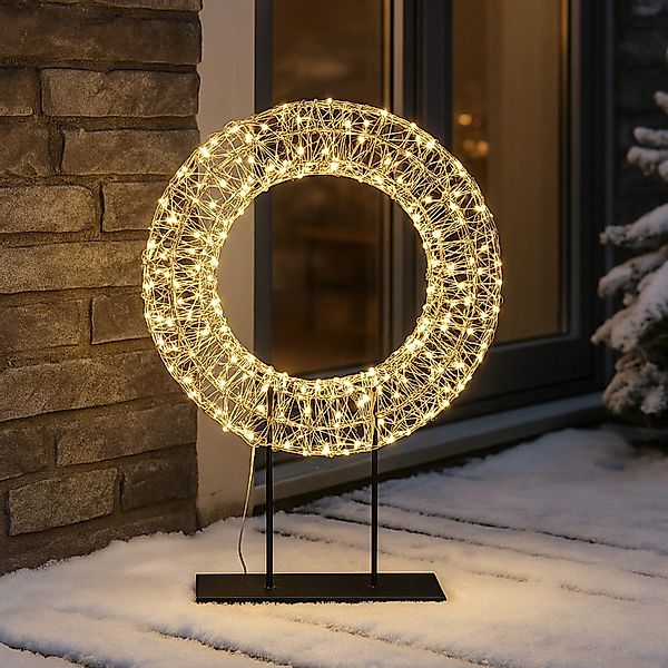 MARELIDA Dekokranz LED Kranz Weihnachtskranz stehend günstig online kaufen