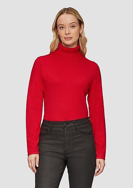 s.Oliver BLACK LABEL Strickpullover Feiner Rollkragenpullover mit Ajour-Det günstig online kaufen