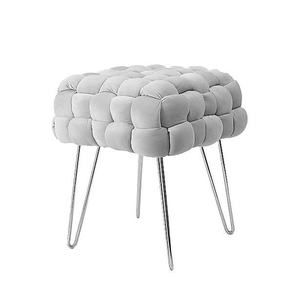 Zedelmaier Sitzhocker Samt-Hocker Quadratischer mit Metallbeinen günstig online kaufen