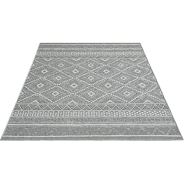 Floornovo Indoor & Outdoor Teppich Nr. 86 Grau Gemustert 180 x 67 cm günstig online kaufen