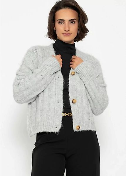 SASSYCLASSY Cardigan Strickcardigan Damen mit Rippstruktur und Knöpfen Femi günstig online kaufen