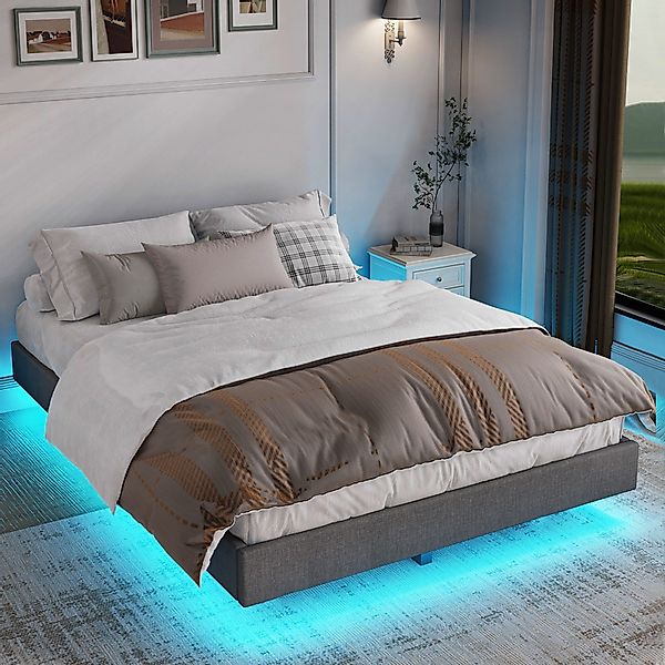oyajia Bettgestell Doppelbett 140x200cm mit Lattenrost, günstig online kaufen