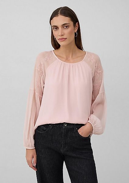 s.Oliver Langarmbluse Bluse Leichte Chiffon-Bluse mit Schmuck-Applikation günstig online kaufen