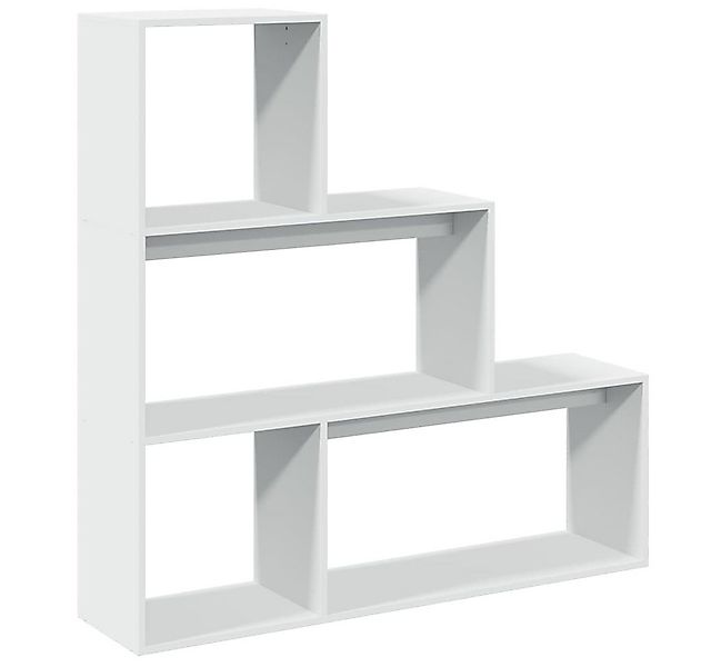 vidaXL Bücherregal Raumteiler-Bücherregal 3 Stufen Weiß 123x29x123cm Holzwe günstig online kaufen