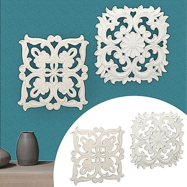 CEPEWA Wanddekoobjekt Wanddeko Ornamente 2er Set günstig online kaufen