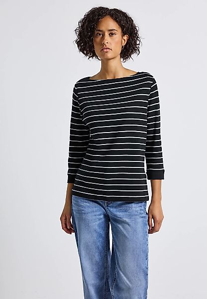 STREET ONE 3/4-Arm-Shirt aus reiner Baumwolle günstig online kaufen