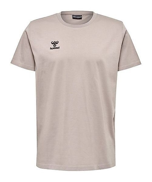 hummel T-Shirt Hummel Move Grid T-Shirt Beige Kurzarm-Shirts Baumwolle günstig online kaufen