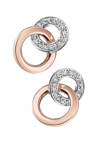 JOBO Paar Ohrstecker Ohrringe in Bicolor-Optik günstig online kaufen