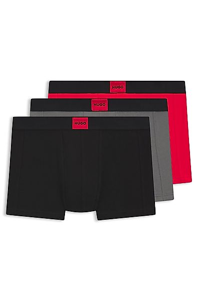 HUGO Underwear Trunk Set, 3 Stk. mit kontrastfarbenen Logobadge günstig online kaufen