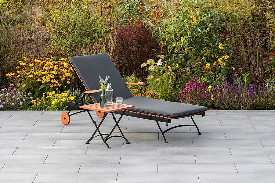 MERXX Gartenlounge-Set "Schloßgarten" 2 Stk. tlg. 1 Gartenliege und 1 Hocke günstig online kaufen