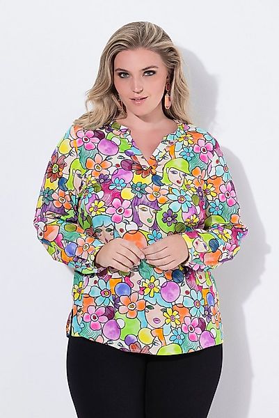 MIAMODA Longbluse Bluse Regular Fit Frauen-/Blumenmuster günstig online kaufen
