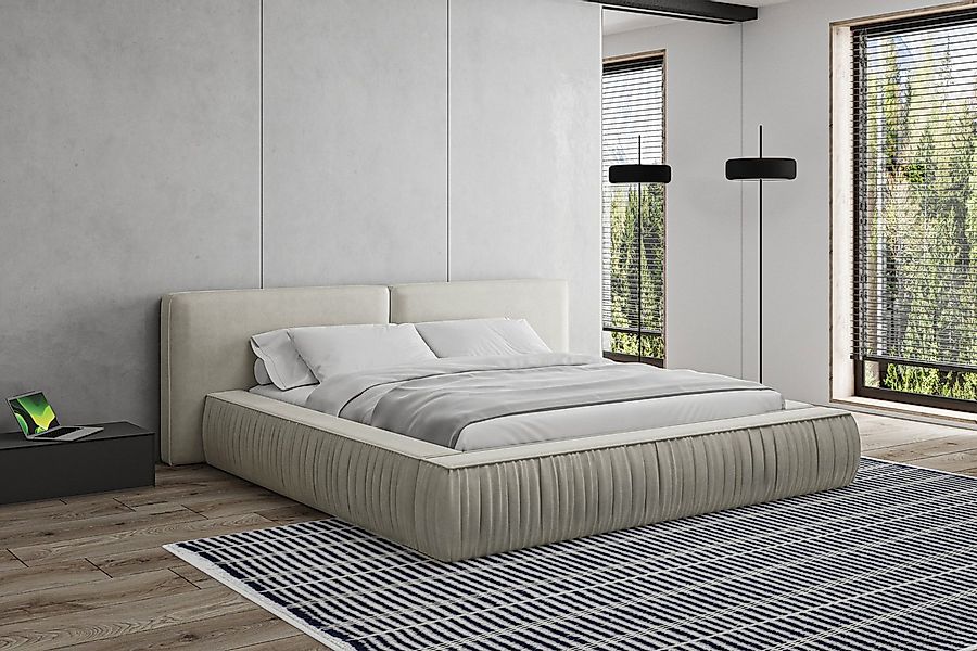 MOEBLO Polsterbett Bett 08 (Doppelbett mit Kopfteil, Rahmenbettgestell, Pol günstig online kaufen