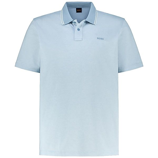 BOSS Poloshirt mit Kontrastdetails Farbe hellblau Größe: 6XL günstig online kaufen
