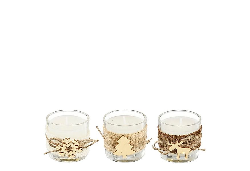 edelman Duftkerze Mica, Duftkerze, Hirsch, Schneeflocke, Baum, braun weiss, günstig online kaufen