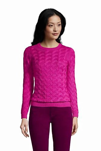 Zopfmuster-Pullover DRIFTER, Damen, Größe: 48-50 Normal, Rot, Baumwolle, by günstig online kaufen