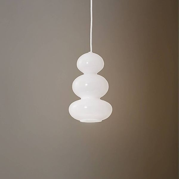 Hängeleuchte Oman, weiß glänzend, Glas, Ø 14 cm günstig online kaufen