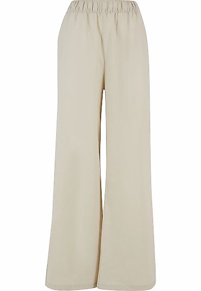URBAN CLASSICS Stoffhose "Urban Classics Damen Ladies Linen Mixed Wide Pant günstig online kaufen