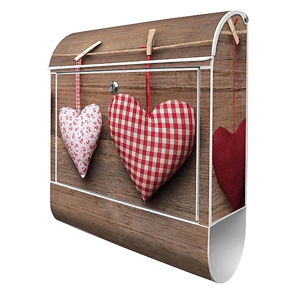 Banjado Design Briefkasten Weiß Pulverbeschichtet 39x47x14cm 2 Schlüssel Mi günstig online kaufen