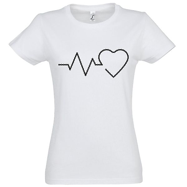 Youth Designz T-Shirt Heartbeat Fahrradkette Damen günstig online kaufen