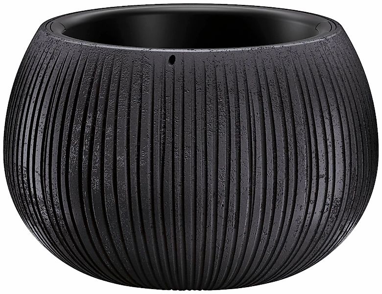 Prosperplast Blumentopf ""Beton Bowl" aus schwarzem Kunststoff", Ø29cm x H1 günstig online kaufen