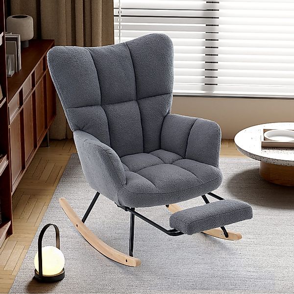 STILVORA Schaukelstuhl Schaukelsessel wohnzimmer verdickte Relaxsessel günstig online kaufen