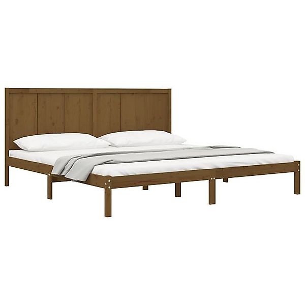 vidaXL Bett Massivholzbett Honigbraun Kiefer 200x200 cm günstig online kaufen