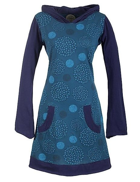 Vishes Jerseykleid Langarm Baumwollkleid mit Zipfelkapuze und Taschen Elfen günstig online kaufen