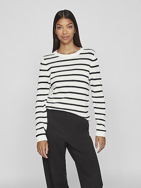 Vila Rundhalspullover VIDALO O-NECK L/S STRIPE günstig online kaufen