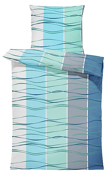 One Home Bettwäsche Welle, Mikrofaser, 2 günstig online kaufen