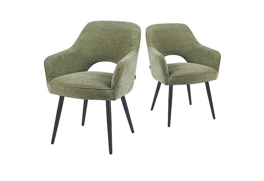 DUBI Möbel Polsterstuhl Mika-Nils 2er-Set, Federkern, pulverbeschichtet, 36 günstig online kaufen