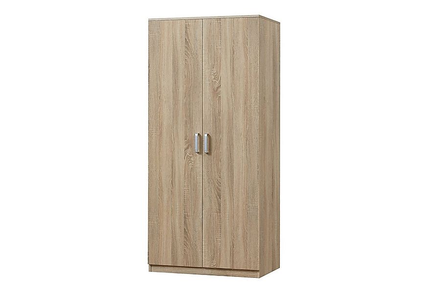 en.casa Kleiderschrank »Bodolz« 176x80x52 cm Sonoma-Eichenoptik günstig online kaufen