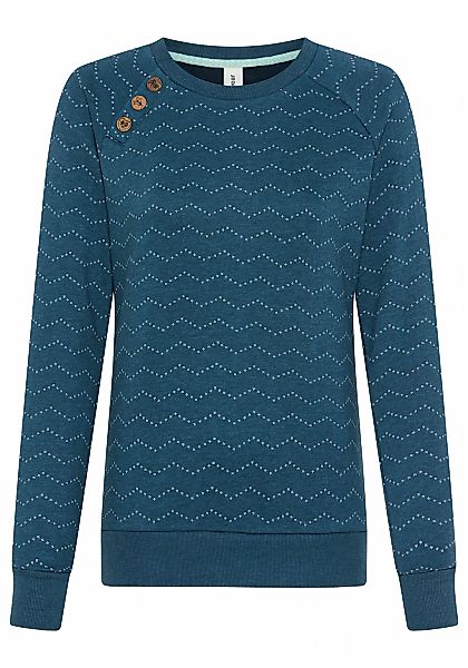 Ragwear Sweatshirt "DARIA ZIG ZAG O", mit Zierknöpfen am Ausschnitt günstig online kaufen