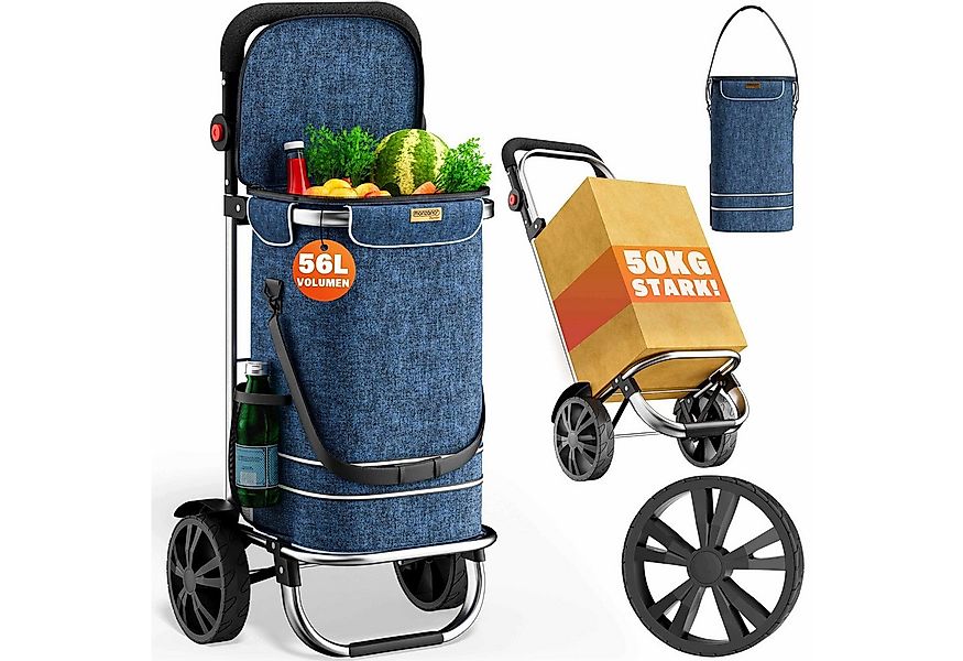 monzana Einkaufstrolley, abnehmbare Tasche günstig online kaufen