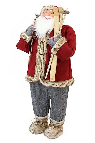 Dekoleidenschaft Weihnachtsmann große Dekofigur "Nikolaus" 120 cm hoch rot günstig online kaufen