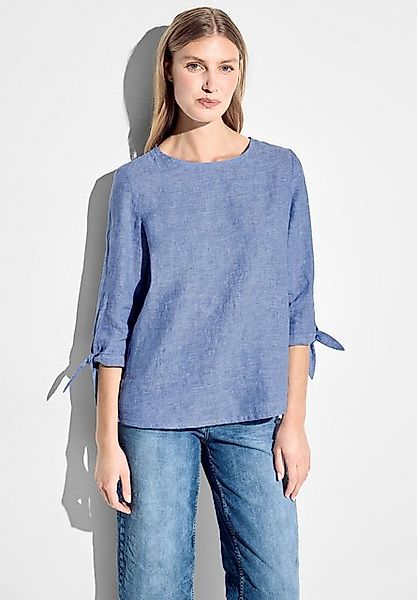 Cecil Klassische Bluse Cecil Chambray Bluse in Linen Chambray Blue (1-tlg) günstig online kaufen