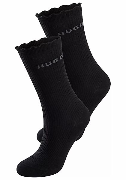 HUGO Underwear Basicsocken "2P RS LETTUCE CC W", (2 Paar), Bund leicht gekr günstig online kaufen