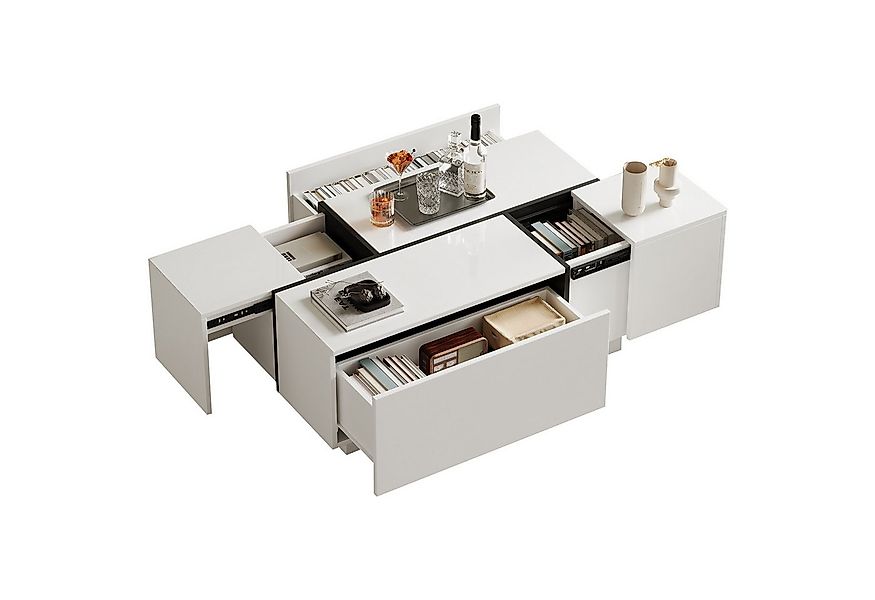 Merax Couchtisch hochglanz Sofatisch mit Patchwork-Design (1-St), Wohnzimme günstig online kaufen