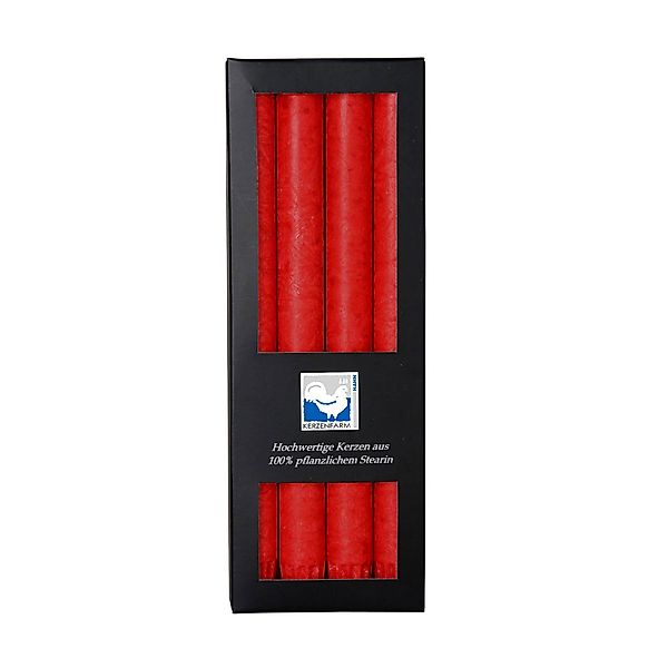 Kerzenfarm Hahn Tafelkerze stabkerze rot 22x250mm günstig online kaufen