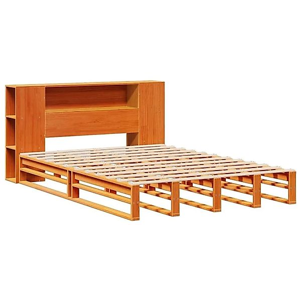 vidaXL Massivholzbett ohne Matratze Wachsbraun 140x190 cm Massivholz 332389 günstig online kaufen