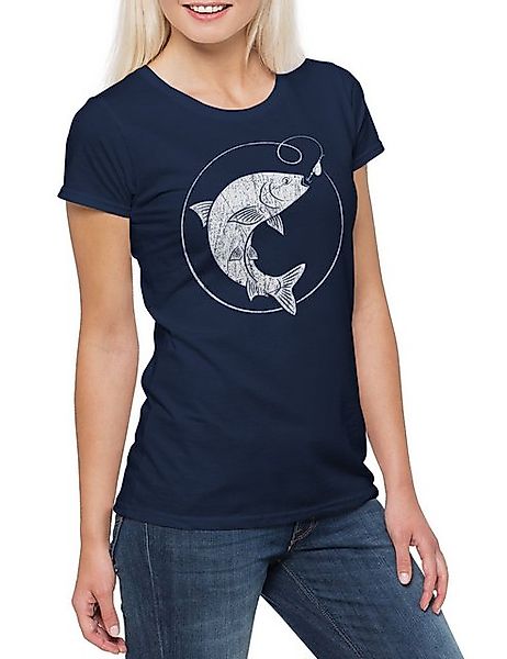 Urban Backwoods Print-Shirt Fishing II Damen T-Shirt Fischen Fischer Fish A günstig online kaufen