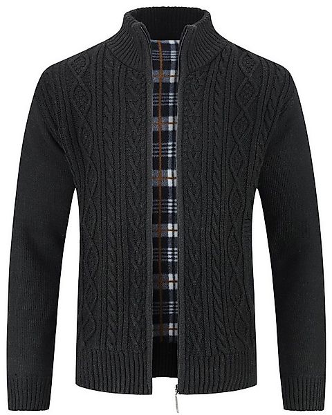 Allthemen Cardigan mit Stehkragen Herren Strickjacke mit reißverschluss günstig online kaufen