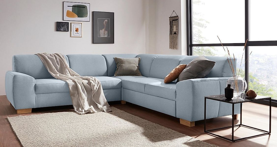 DOMO collection Ecksofa "Incanto kubische Formensprache, komfortabel, flach günstig online kaufen