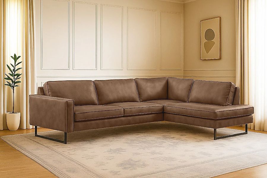 Home affaire Ecksofa "Pinto, 290 cm, Cord, Chenille, Lederoptik, Ottomane l günstig online kaufen