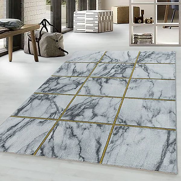 Ayyildiz Teppiche Teppich »NAXOS 3816«, rechteckig, 12 mm Höhe, Läufer, Mar günstig online kaufen